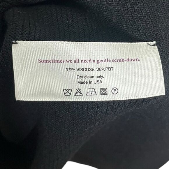 MM Lafleur Melanie Dress Women’s Size Large Black A-Line Knit Fit Flare Stretch - Picture 9 of 9